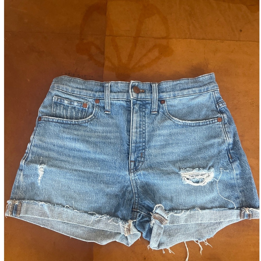 Madewell Hi Rise Denim Shorts Size 27 Medium Wash